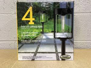 lot 157 image: 4PCS GTX Solar LED Pathway Lights