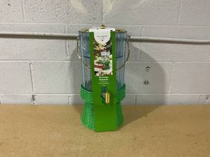 lot 357 image: Acrylic Beverage Dispenser with Woven Stand Green - Kate spade new york
