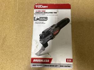 lot 165 image: Hyper Tough 12V Max Lithium-Ion Brushless Oscillating Multi-Tool with 1.5Ah Battery and Charger