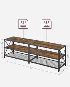 lot 18 image: VASAGLE TV Stand for TV Up to 70 Inches  Customer Returns See Pictures