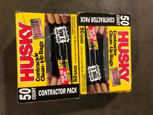 lot 48 image: Lot of Husky 42 Gal. Contractor Bags (50-Count)  Customer Returns See Pictures