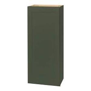 lot 52 image: Hampton Bay Avondale 18 in. W x 12 in. D x 42 in. H Ready to Assemble Plywood Shaker Wall Kitchen Cabinet in Raven Black  Customer Returns See Pictures