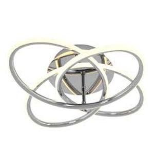 lot 62 image: Artika Swirl Butterfly 16 in. 1-Light Modern Chrome Integrated LED Flush Mount Ceiling Light Fixture for Kitchen or Bedroom    Customer Returns See Pictures