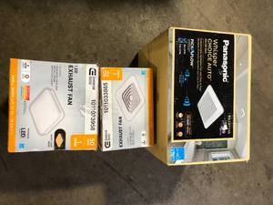 lot 53 image: Lot of Assorted Bathroom Ventilation Fans Various Models and Conditions   Customer Returns See Pictures