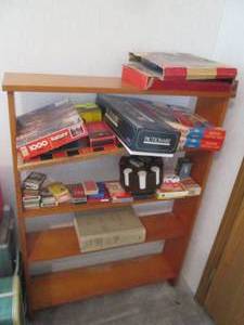 lot 89 image: Bookshelf filled with vintage and n...