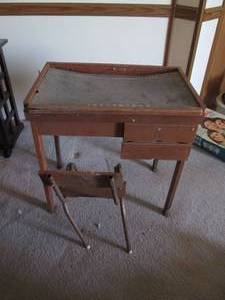lot 143 image: Vintage childrens 2-drawer, slide-...