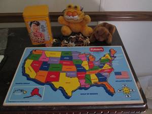 lot 148 image: Vintage Wood Playskool USA puzzle, ...