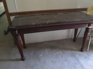 lot 152 image: Very well-made long hardwood sofa o...