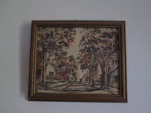 lot 157 image: Vintage framed Travis Brown City Sc...