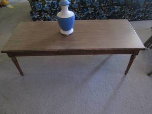 lot 166 image: Vintage Wood coffee table approx 48...