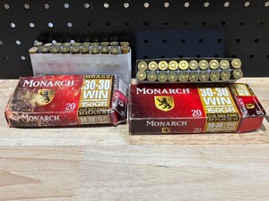 lot 13 image: Monarch 30-30 Win Soft Point Ammo 40 Rounds