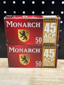 lot 29 image: Monarch .45 ACP Total Metal Jacket Ammo 100 Rounds