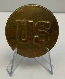lot 2 image: Civil War Era U.S. Army CAVALRY Horse Bridle Rosette 1.75