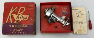lot 4 image: Vintage K&B Allyn Torpedo And Fury Engines Stock #402 Sea Fury RC Boat Outboard Motor .049 Single In Origianl Box