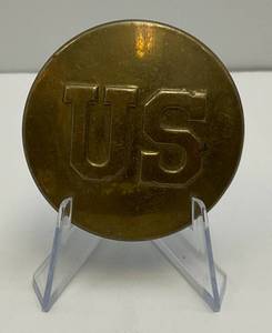 lot 5 image: Civil War Era U.S. Army CAVALRY Horse Bridle Rosette 1.75