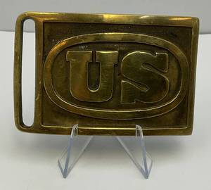 lot 6 image: Idian War US Model 1872 Belt Buckle With Stamp On Back