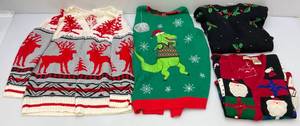 lot 47 image: Misc. Sizes Of Vintage Ugly Christmas Sweaters Including Bobbie Brooks, Shein & More