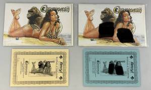 lot 71 image: CAVEWOMAN Prehistoric Pin-Ups # 6 Special Edition 1750 With COA & CAVEWOMAN Prehistoric Pin-Ups # 6 Special Edition Nude 1750 With COA (Both Bagged & Carded)