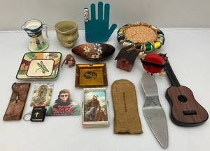 lot 74 image: Misc. Vintage Collectibles Including Skull Rings & More