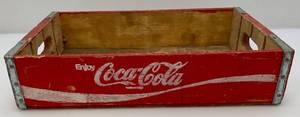 lot 83 image: Vintage Coca-Cola Wooden Pop Crate