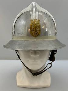 lot 135 image: Vintage Austrian Aluminum Firemans Helmet
