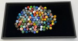 lot 137 image: Misc. Vintage Marbles (Some Glow Under UV Light)