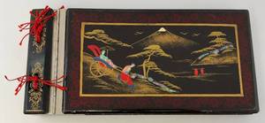 lot 153 image: 960s Japanese Laquered Wood  Musical Photo Album