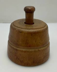 lot 180 image: Vintage Large Wooden Butter Press