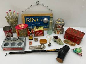 lot 184 image: Misc. Vintage Collectibles Including Coca-Cola, Tobacco Tins & More