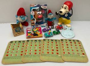 lot 187 image: Misc. Vintage Toys Including PAPA Smurf, Mr. Potato Head (NIB) & More