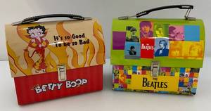 lot 200 image: Collectible Beatles & Betty Boop Tin Litho Lunch boxes