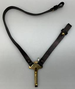 lot 223 image: Black Leather And Brass Clip On Sword Hanger, Revoluntionary War, 1812, Mex War, Civil War