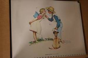 lot 73 image: Box of Embossed Prints Young Lover...