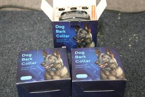 lot 101 image: 3 New Dog Bark Collars...