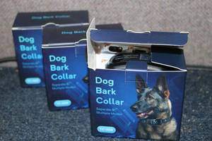 lot 138 image: 3 New Dog Bark Collars...