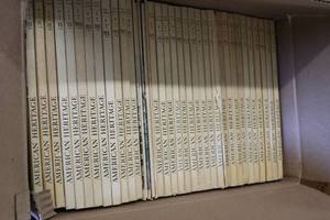 lot 159 image: box of AMERICAN HERITAGE books mixe...