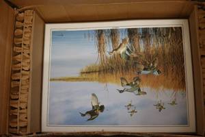 lot 168 image: Box of laminated Coming In prints...