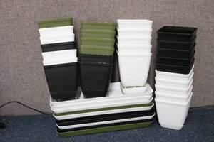 lot 192 image: Plastic planters with trays...