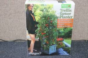 lot 205 image: New in box Trellis Tower Planter...