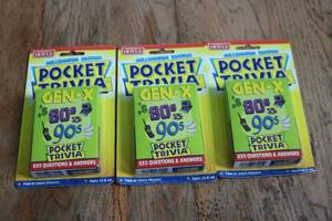 lot 215 image: 3 packs of Hoyle Pocket Trivia card...