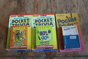 lot 219 image: 3 packs of Hoyle Pocket Trivia card...