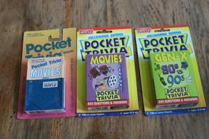 lot 222 image: 3 packs of Hoyle Pocket Trivia card...