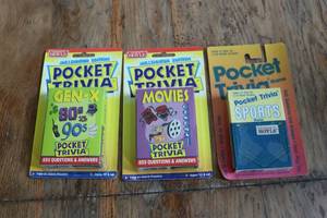 lot 223 image: 3 packs of Hoyle Pocket Trivia card...