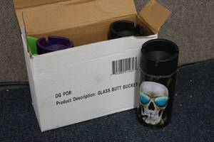 lot 247 image: 3 pack of Glass Butt Buckets...