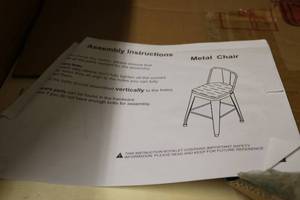 lot 256 image: New in box metal bar chair...
