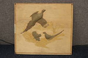 lot 271 image: Wooden nature plaque...