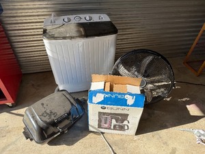 lot 16 image: Portable Washing Machine, Fan, Grill & Coffee Maker