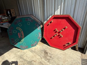 lot 26 image: Table Top Bumper Pool, & PokerCards
