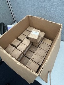 lot 7 image: Box of 55mm Porcelain Bchner funnels, made in India