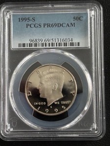 lot 6 image: 1995-S Kennedy Half Dollar Proof PCGS PR69 Deep Cameo